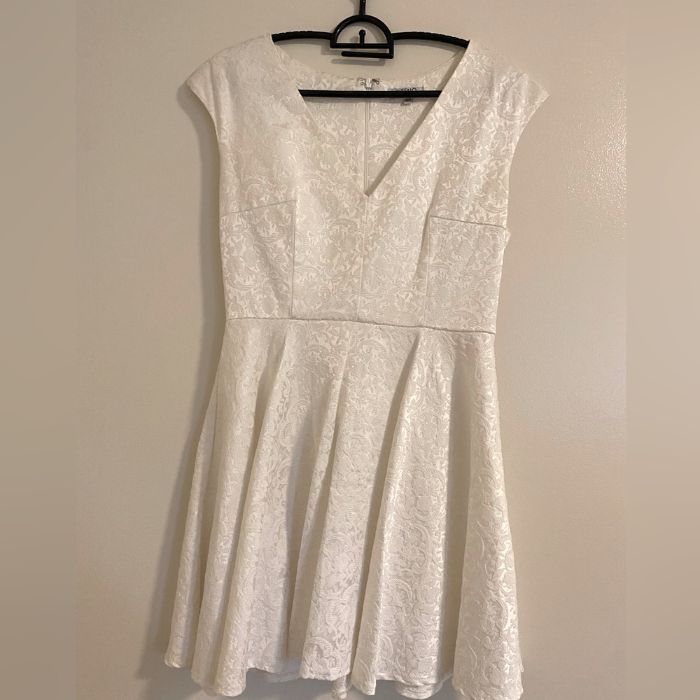 Buffalo White Mini Skater Dress